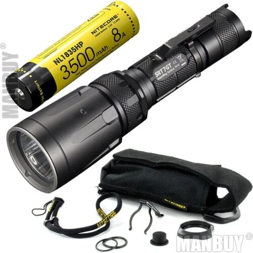 NITECORE 5 Color RGB+UV Light SRT7GT + Rechargeable Battery CREE XP-L HI V3 1000LM Smart Ring Waterproof Flashlight Rescue Torch