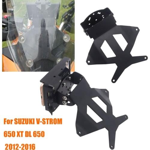 New Motorcycle For SUZUKI V-STROM 650 XT DL 650 Vstrom 2012-2016 Bracket mobile phone GPS board bracket mobile phone holder USB