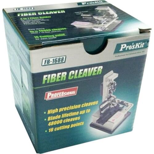 Original New Pros'kit Fiber Optic Cleaver 48000 Times Proskit Cutting Knife FTTH Fiber Cold Crimping Tool