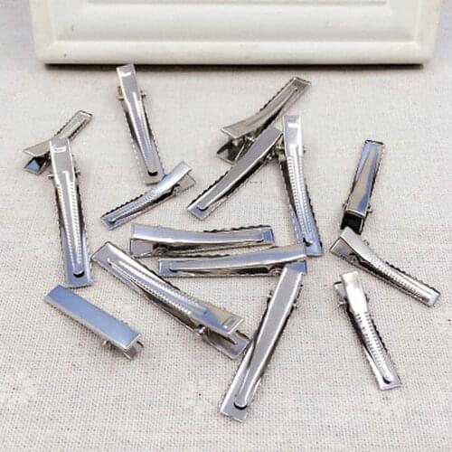 Flat Top Narrow Single Prong Metal Alligator Clips with Bulk Craft DIY Hair Clip Durable Hair Accessories Hair Pin Steel