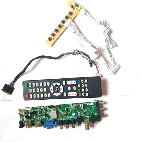 Fit B156HTN01.1 B156HTN01.0 3663 TV digital monitor upgrade 40 pin LVDS 1920*1080 AV HDMI-Compatible VGA USB DVB LCD board DIY