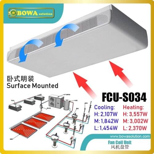 Ceiling Surface mounted FCU is great choice for cooling by chilled water in low latitude area, such as Indonesia, Thailand, etc