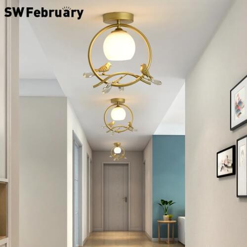 Nordic Corridor Ceiling Lamp Hall Entrance Cloakroom Lamp Corridor Bar Balcony Lighting Creative Bird Chandelier