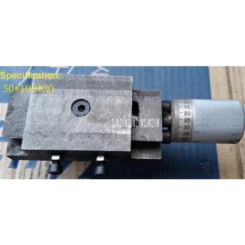 Precision Cylindrical Scale Dovetail Slot Screw Sliding Stage Linear Slide Block Screw Sliding Table Stroke 45mm (100*50*30mm)