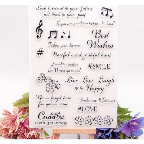 14.5x21cm love of music transparent seal clear stamps silicone seal TPR roller stamps DIY scrapbook album / card production