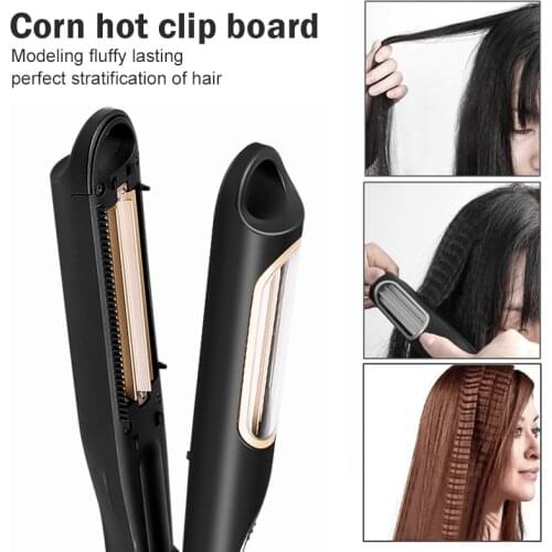 Corn Hot Clip Board Automatic Hair Curler Corrugated Flat Iron Curling Irons Professional Straightener Curly Hair Waver Crimper