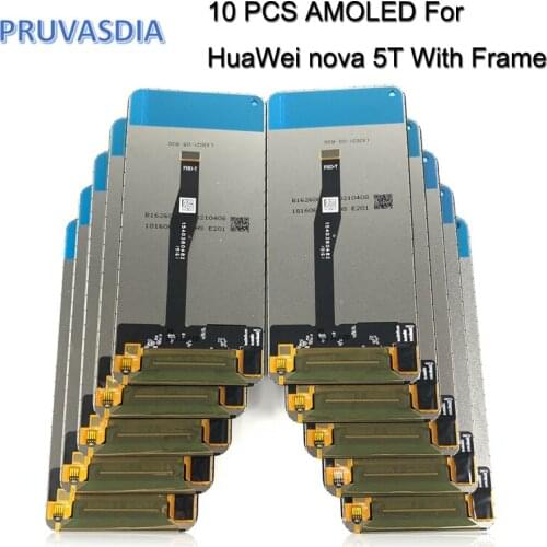 10 Piece/lot For Huawei Nova 5T YAL-L21 L71 L61 Lcd Display Touch Screen Replacement For Nova 5 T Lcd Screen With Frame