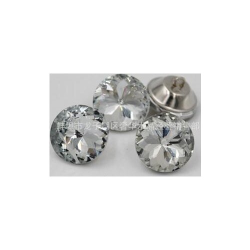 1000 PCS/LOT glass pull clasp bauhinia CRYSTAL BUTTONS WITH METAL CAPS FOR SOFA FURNITURE ACCESSORIES SEWING