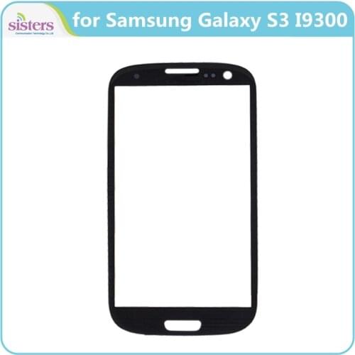 Glass Lens For Samsung Galaxy S3 SIII I9300 Front Glass for Samsung i9300 Screen Glass Phone Replacement BLACK AAA