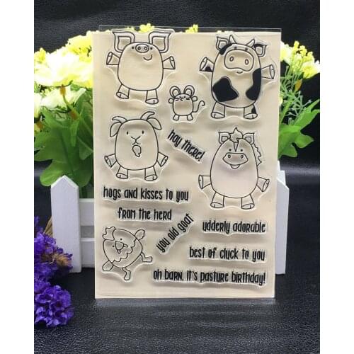 Pig stamp Clear Stamp for Scrapbooking Transparent Silicone Rubber DIY Photo Album Decor A312