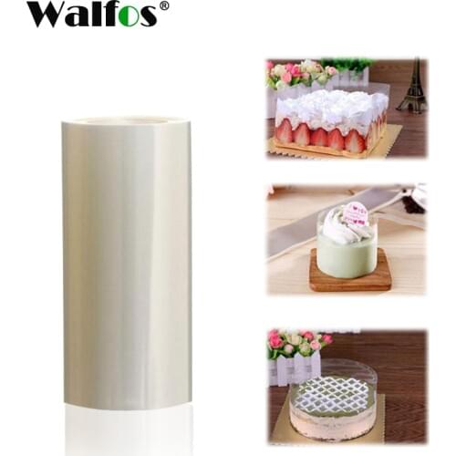 WALFOS 10m Long Transparent Clear PET Plastic Fine Cake Edge Wrapping Cake Tools Baking Cake For DIY Home & Kitchen Accessories