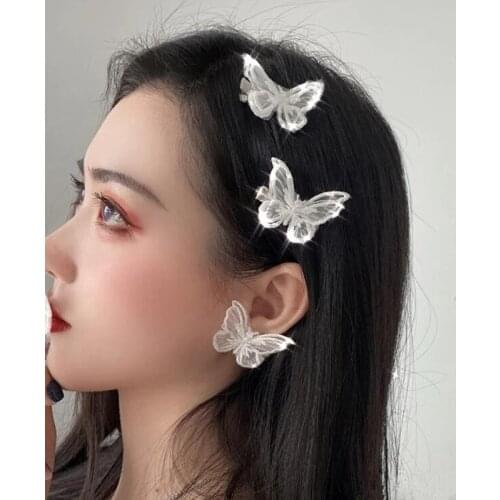 Baby Girl Bobby Pin Lace Butterfly Hair Clip Fashion Jewelry Anglicanum Lacework Hairpin For Women Christmas Gift