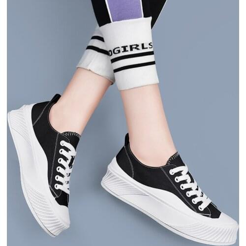 Woman Platform Shoes 2021 Summer New Fashion Women Shoes Casual Solid Canvas High Candy Color Women Casual Shoes Sneakers