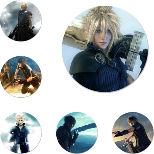 58mm Final Fantasy IX Advent Children Icons Pins Badge Decoration Brooches Metal Badges For Clothes Backpack Decoration
