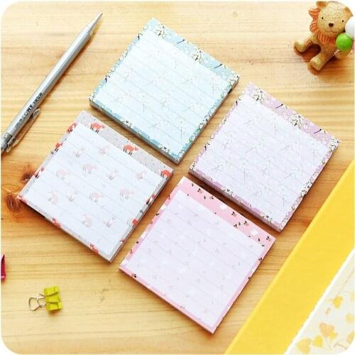 1pcs Nine Stationery Korean Cartoon Animal Stripe Scratch Pad Notepad Notepad 38139