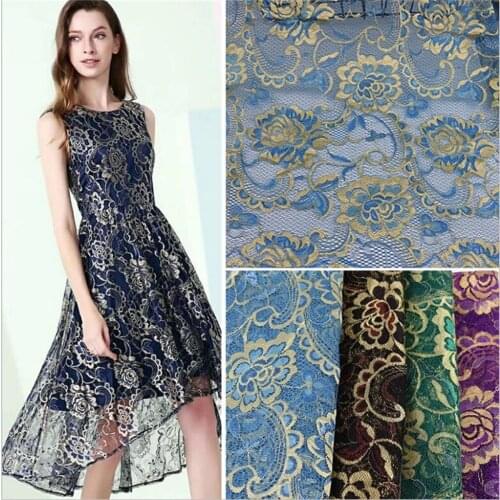 2020 Double colour Lace Fabric wedding decoration party decoration lace womens dress cloth diy material