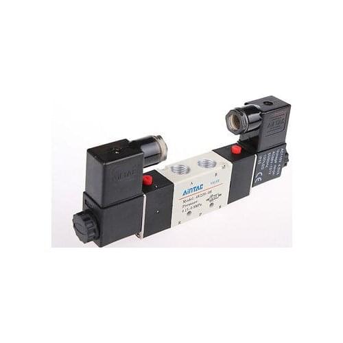 4V220-08 DC 12V Solenoid Air Valve 5port 2position QC