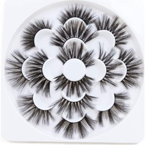 8/9/10/20 Pairs 3D Mink Eyelashes Fluffy Dramatic Eyelashes Makeup Wispy Fake Mink Lashes Natural Long False Eyelashes