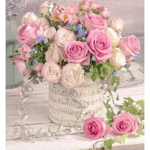 5D DIY Diamond Painting Flower Painting Beautiful Flower Picture Square/Round Diamond Cross Stitch Embroidery Decoration WG2931