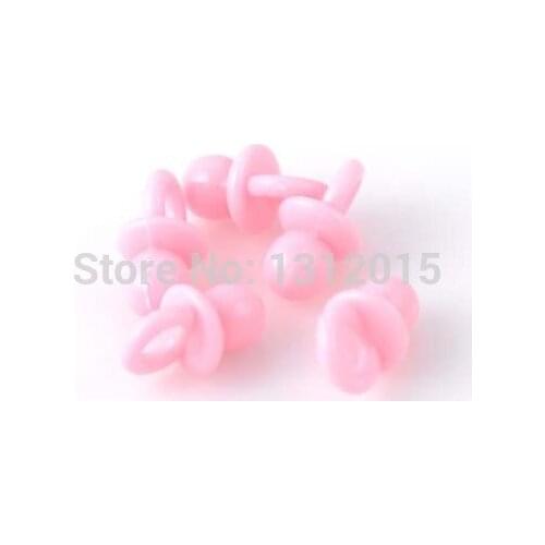 Free Shipping! Diy 100PCs Lucky Pink Acrylic Baby Pacifier Charm Pendants 12mmx21mm