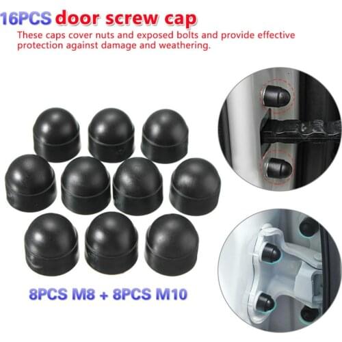 16PCS CarScrew Cover Nults Bolts Auto Interior Accessories Universal Auto Screw Orotection Cap for All Car Waterproof Anti-rust