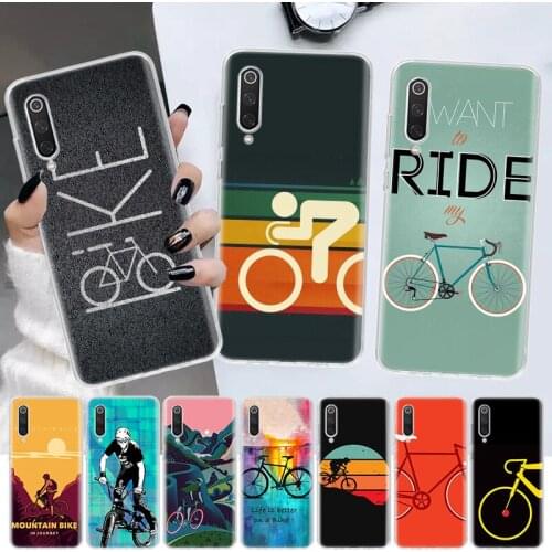 Amazing Mountain bike Bicycle Sport Soft Cover Phone Case For Xiaomi Note 10 Mi 11 9 8 CC9 9T 10T A1 A2 A3 F1 F2 X3 NFC Pro Lite