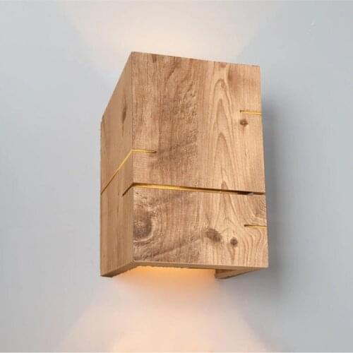 Wooden Wall Lamp Sconce Decorative Design Lighting Home Office Hotel Various Uses