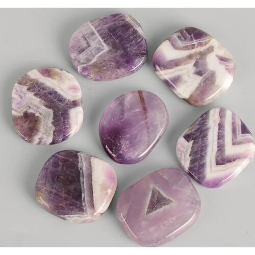 25*22*5mm Gemstone Natural amethyst quartz chakra stone therapy mineral healing crystals 7 chakra crystal treatment stones