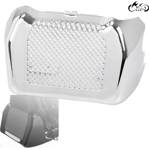 Motors ABS Oil Cooler Coolant Cover Case w/ Bracket Metal Radiator Guard Kit For Harley Touring FLHR FLTR Road King Glide 17-up