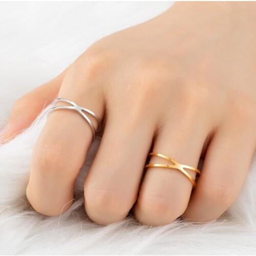 EXYNLON Women's Gold Rings