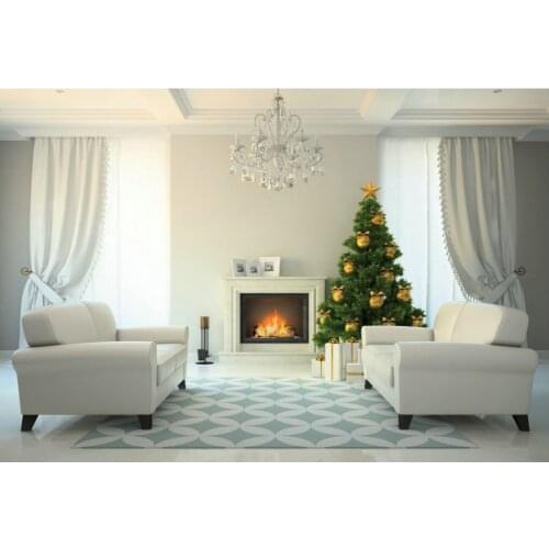 Christmas Decor Backdrop Living Room sofa Christmas Tree Background New Year Xmas Party Decoration Newborn Portrait Photo Booth