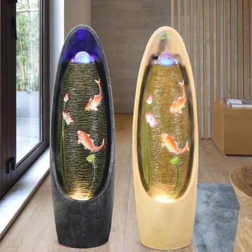 European style water fountain living room balcony office rich feng shui wheel bonsai humidifier floor decoration