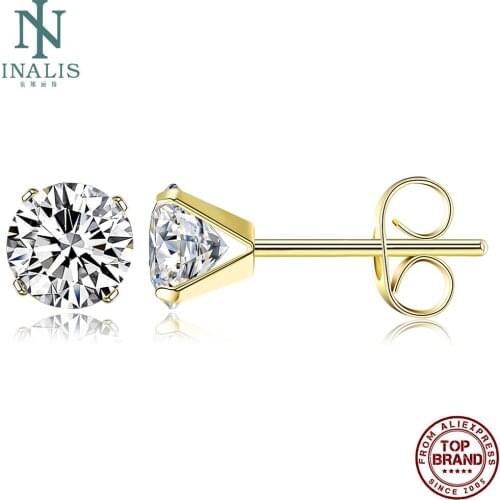 INALIS 3MM Round Shaped Stud Earrings For Women Cubic Zirconia Small Earring Valentines Day Gifts Fashion Jewelry Best Selling