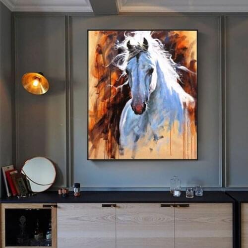 Canvas Painting Home Decoration handpainted horse oil Painting Modern Oil Painting Quardro artwork Wall Picture For Living Room