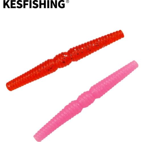 KESFISHING Lure 10pcs 4cm 0.5g Worm Stick 40 Soft Lure Fishing Bait Jigging Lure Carp Wobblers Fishing Accessories