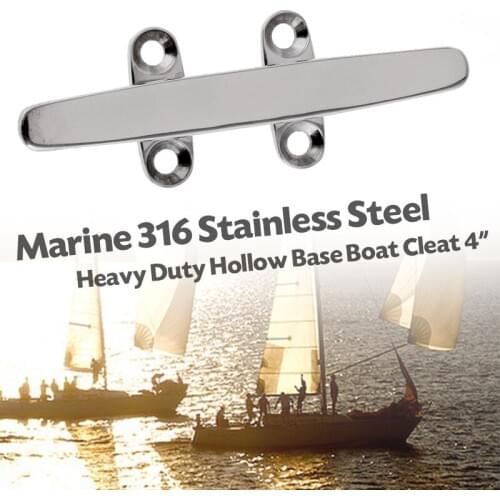 Boat Cleat 4 Inch Open Base Heavy Duty 316 Stainless Steel Marine Mooring Cleat 100mm For Yacht Boat Accessories Marine 2019