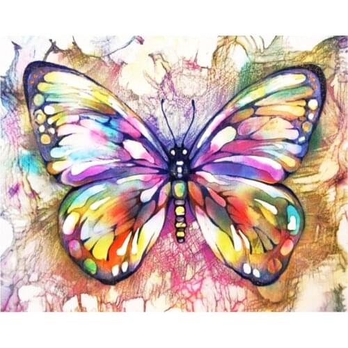 Colorful Butterfly Diamond Painting Diy Diamond Embroidery Mosaic Handmade Kits Animal Pattern Home Decoration craft WG474