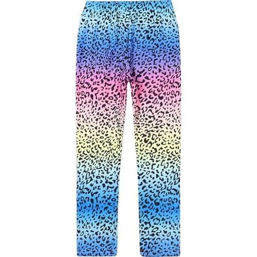 Colorful Leopard Leggings For Girls Kids Trousers Soft Sports Pants Children Yoga Dance Gym Workout Leggings Girls Pants