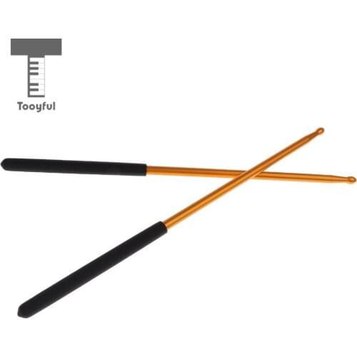 Tooyful Metal Rainbow Drumstick Exercise Drum Sticks Rods for Drummer Playing