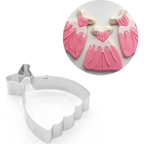 Fashion Dress Stainless Steel Cute Cutting Biscuit Mould Cake Moulds Fruit Sugar Mold Baking Tools