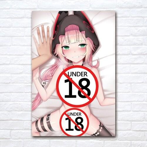 Cartoon Sexy Cute Girl Canvas Painting Pop Art Anime Poster Print Wall Picture for Living Room Home Decor