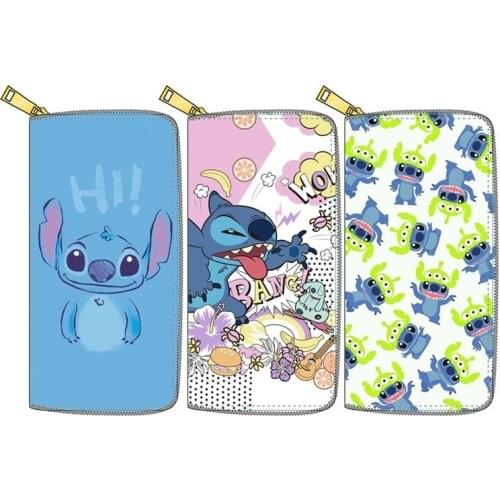 Disney New Stitch PU Long Zipper Wallet Wallet Girl Gift Wallet Cute Wallet Womens Wallet