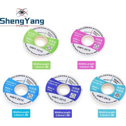 Desoldering Braid Solder Remover Wick Wire 1.5mm 2mm 2.5mm 3mm 3.5mm 1.5m Welding Tin Sucker Cable Lead Cord Flux Repair Tool An