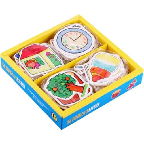Infants And Children 1-3 Years Old Paired Puzzle Puzzles Early Education Toys Baby toy 72 pairs of puzzle For Children Gifts