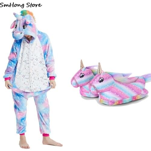 Winter Full Sleeve Flannel Winter Kigurumi Unicorn Pajamas Childrens Sleepwear Pyjamas Kids Unicornio Pijamas
