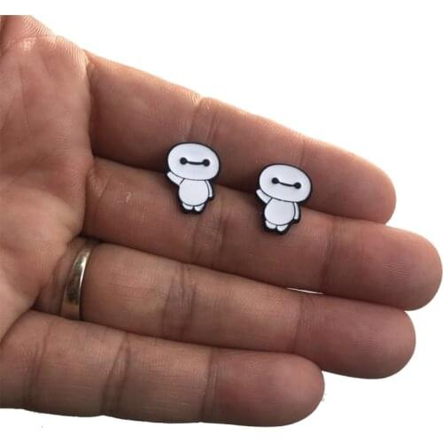 Birthday Gift Enamel Animal Jewelry Lovely Baymax Earrings Women Earing for kids