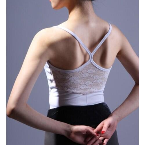 Professional adult womens Ballet Dress suspender back lace dress uniform black and white dress