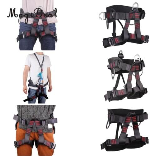 Climbing Harness Half Body Safety Belt for Outdoor Tree Arborist Mountaineering Training Caving Rappelling Equip