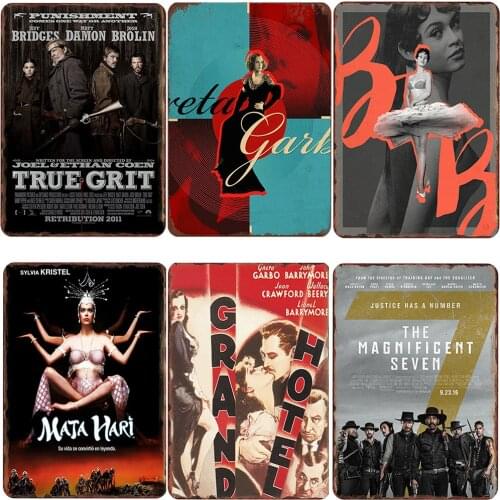 Retro Europe American Classical Movie Tinplate Poster Shabby Chic Vintage Cinema Wall Decor For Bedroom Pub Bar Decor 20x30cm