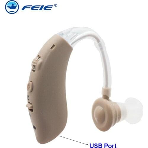S-25 Rechargeable Hearing Aid Digital BTE Hearing Aids Adjustable Tone Sound Amplifier Portable Deaf Elderly digital Hearing Aid